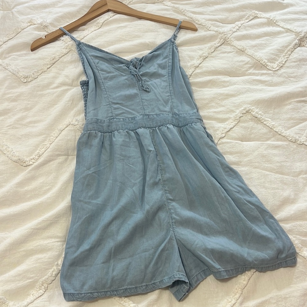 Pho-denim blue aerie romper.